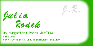 julia rodek business card